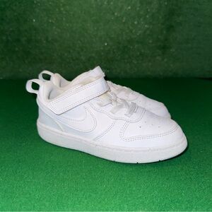 Nike Court Borough 2 Low Easy On Triple White DV5458-106 Toddler Baby Size 10C